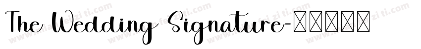 The Wedding Signature字体转换